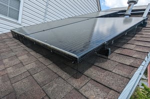 Critter Guard Installed on Solar Panels