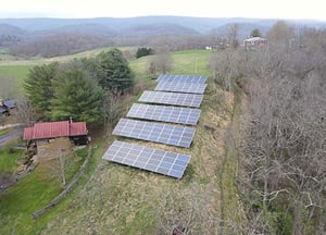 Solar Panel Ground Mount at Fort Lewis Lodge In Virginia