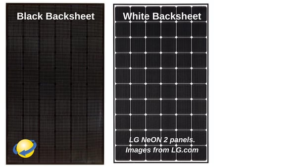 black backsheet solar panels versus White Backsheet Solar Panels