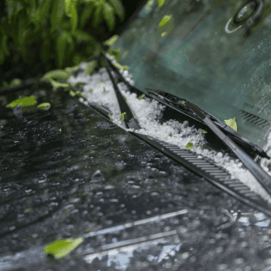 hail on car