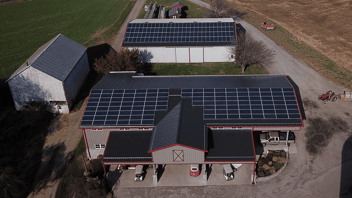73 kW Roof Mounted Solar System at Cherry Crest Farms.
