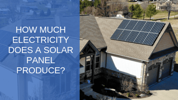 how much electricity is produced by a solar panel