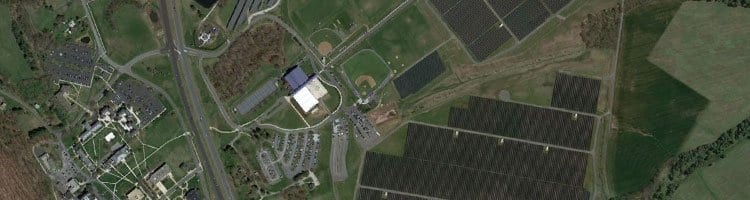 mount st marys solar panels aerial