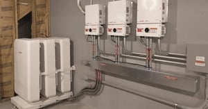 Solar power battery units inside