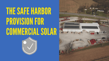 Safe Harbor for Commercial Solar Installs