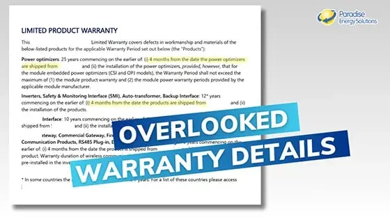 Overlooked Solar Warranty Details