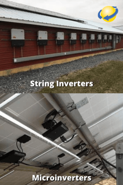 Examples of string inverters and microinverters