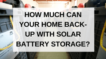 how much can you back up with solar battery