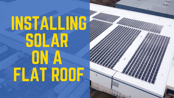 Установка солнечных батарей на плоской крыше
