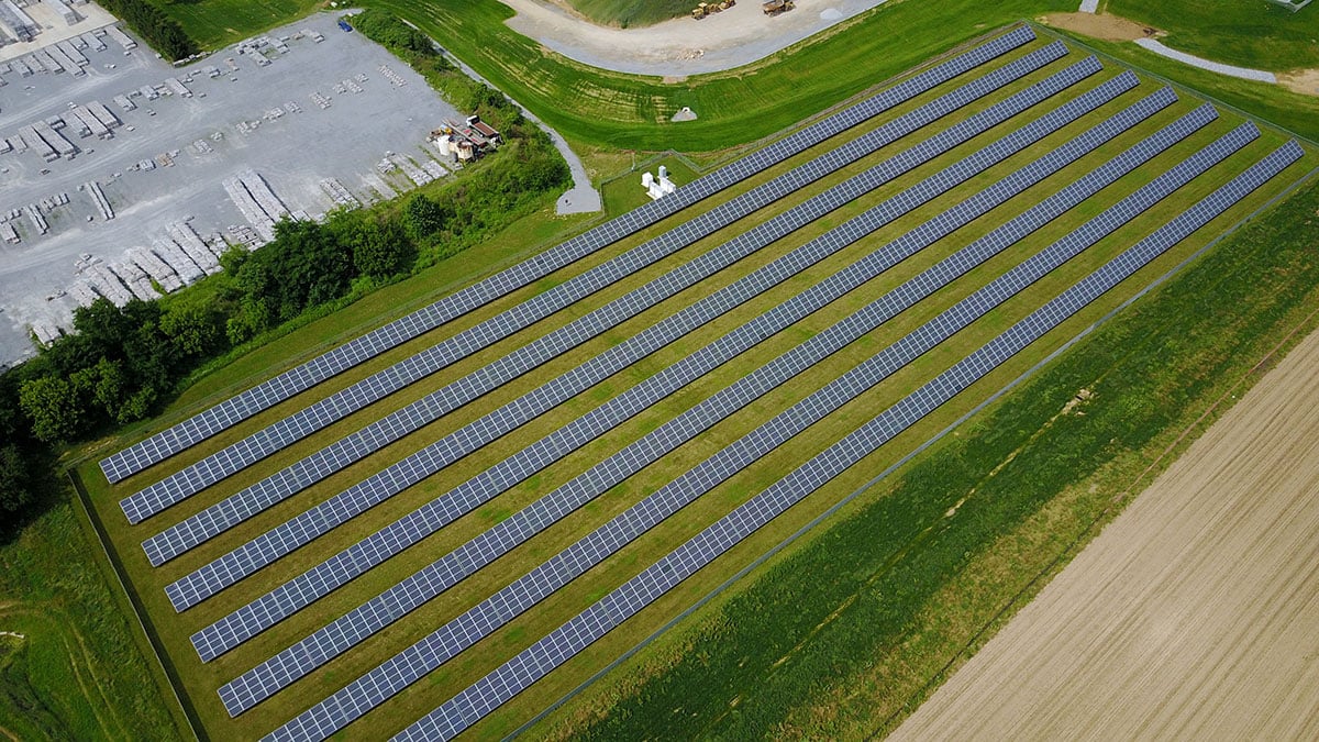 Solar farm at Martin Limestone in New Holland, PA. 