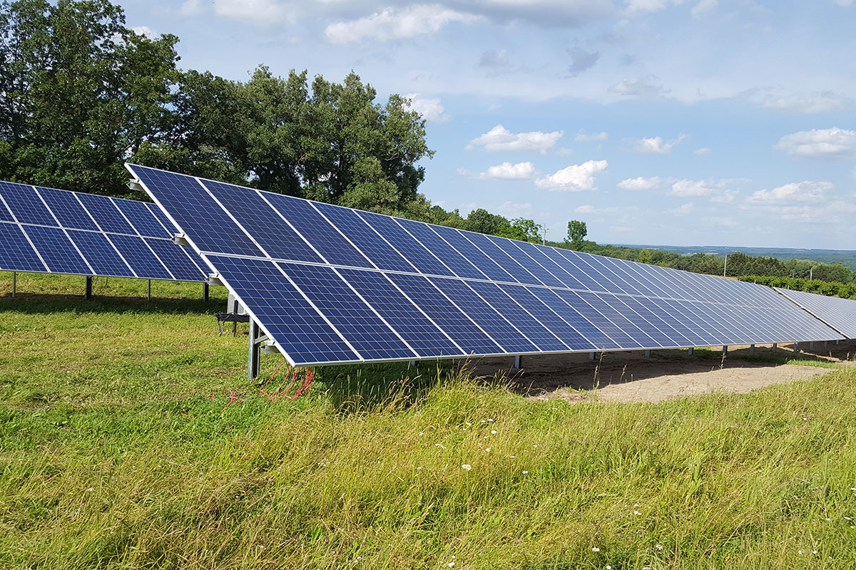 Ground Mount Solar System at Clearview Farms in New York
