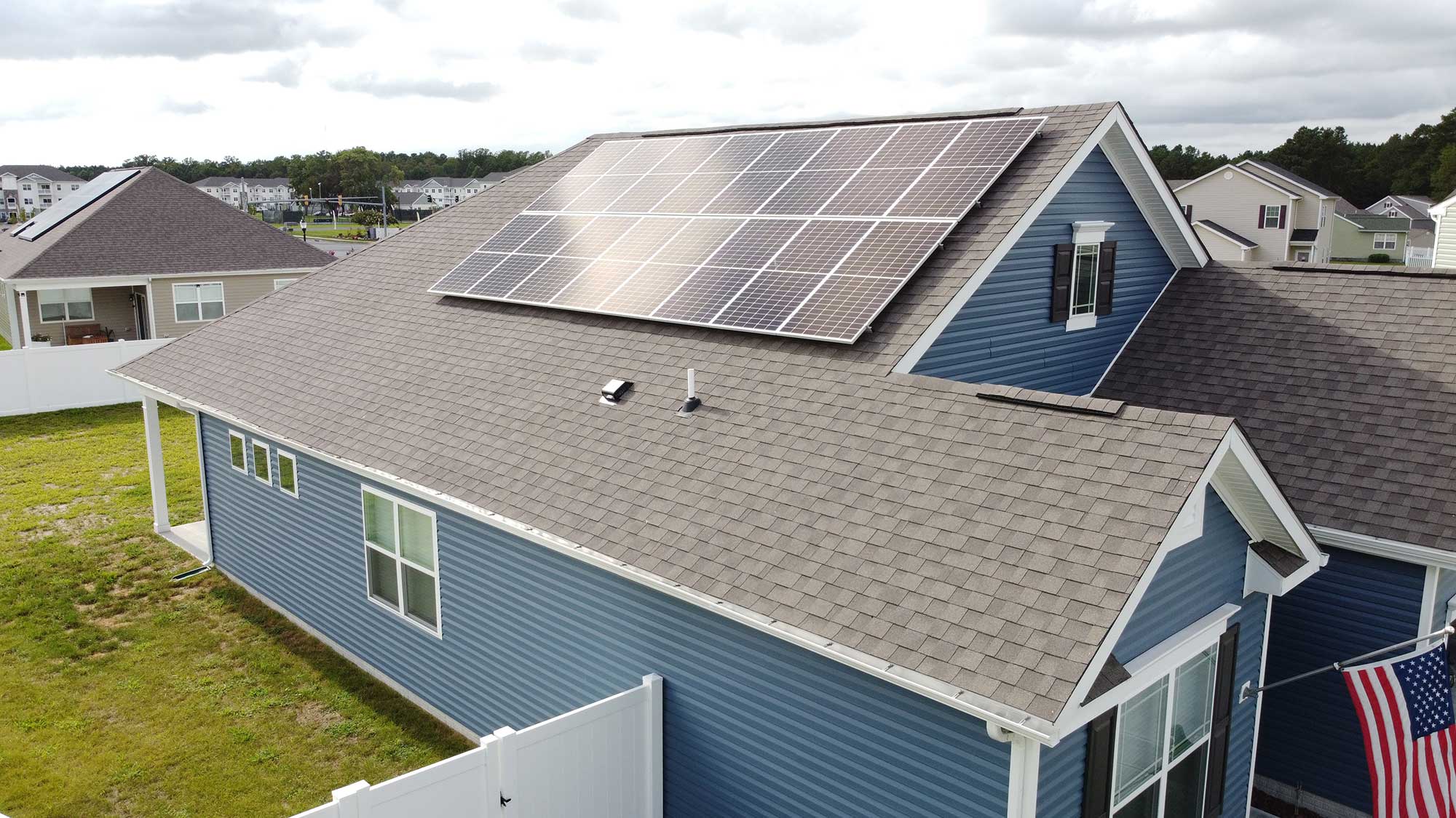 House with solar panels