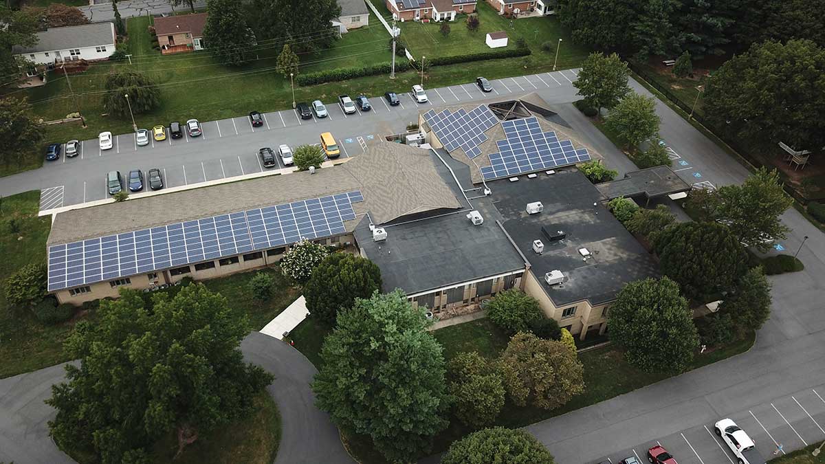 Akron Mennonite Church installs 229 solar panels