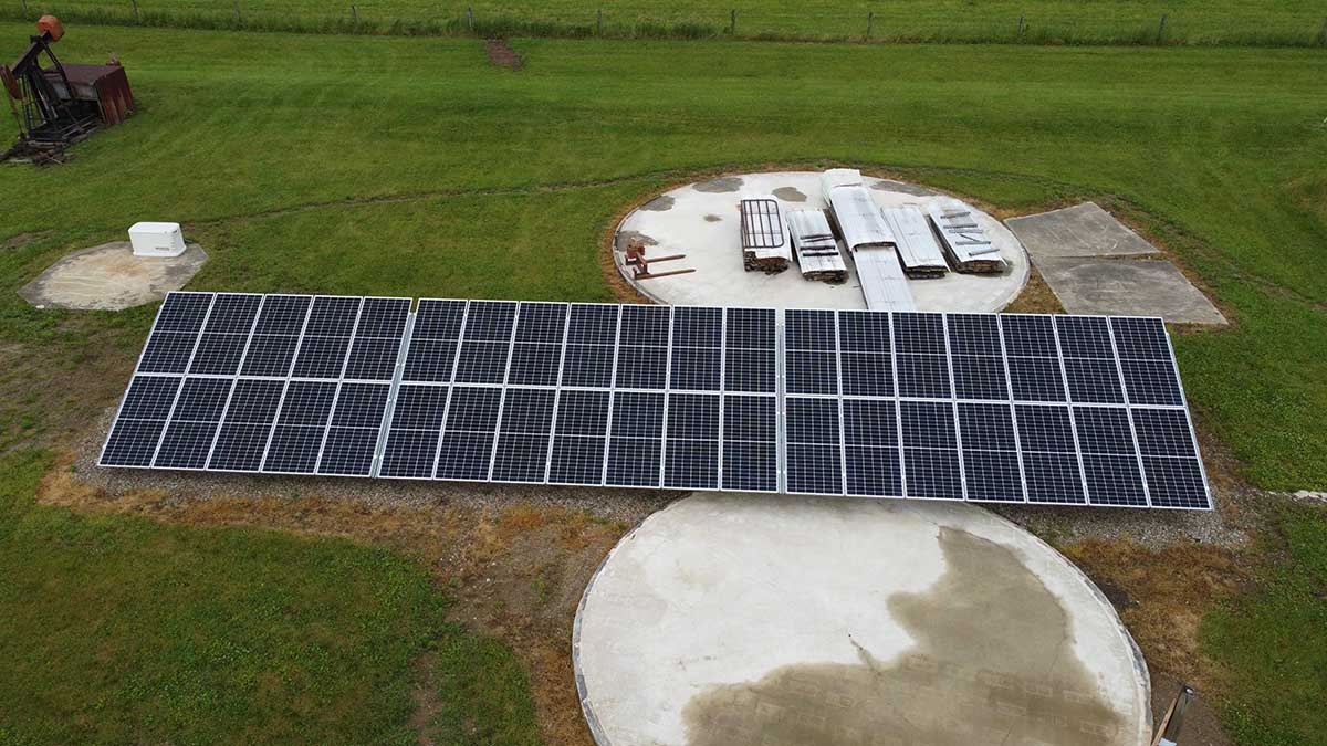 Wooster Homeowner Installs Solar Ground Mount