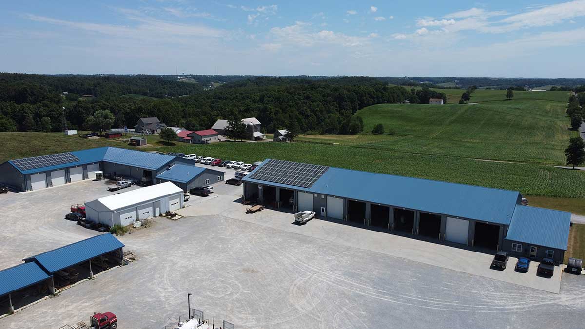 Sugarcreek Concrete is powered by solar panels