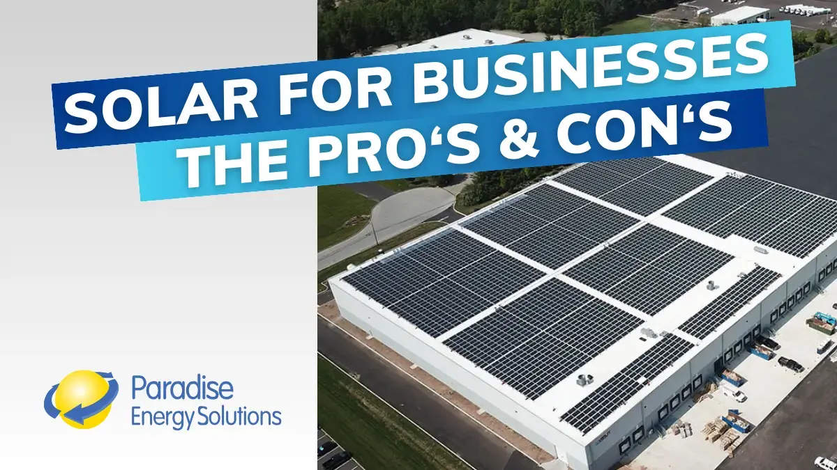 Pros Cons Solar Energy Businesses ParadiseEnergySolutions Copy