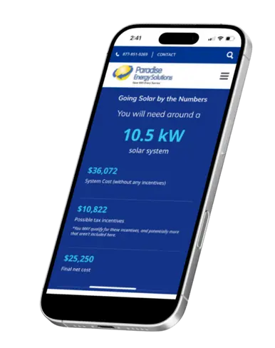 Solar Price Estimator Results On Phone
