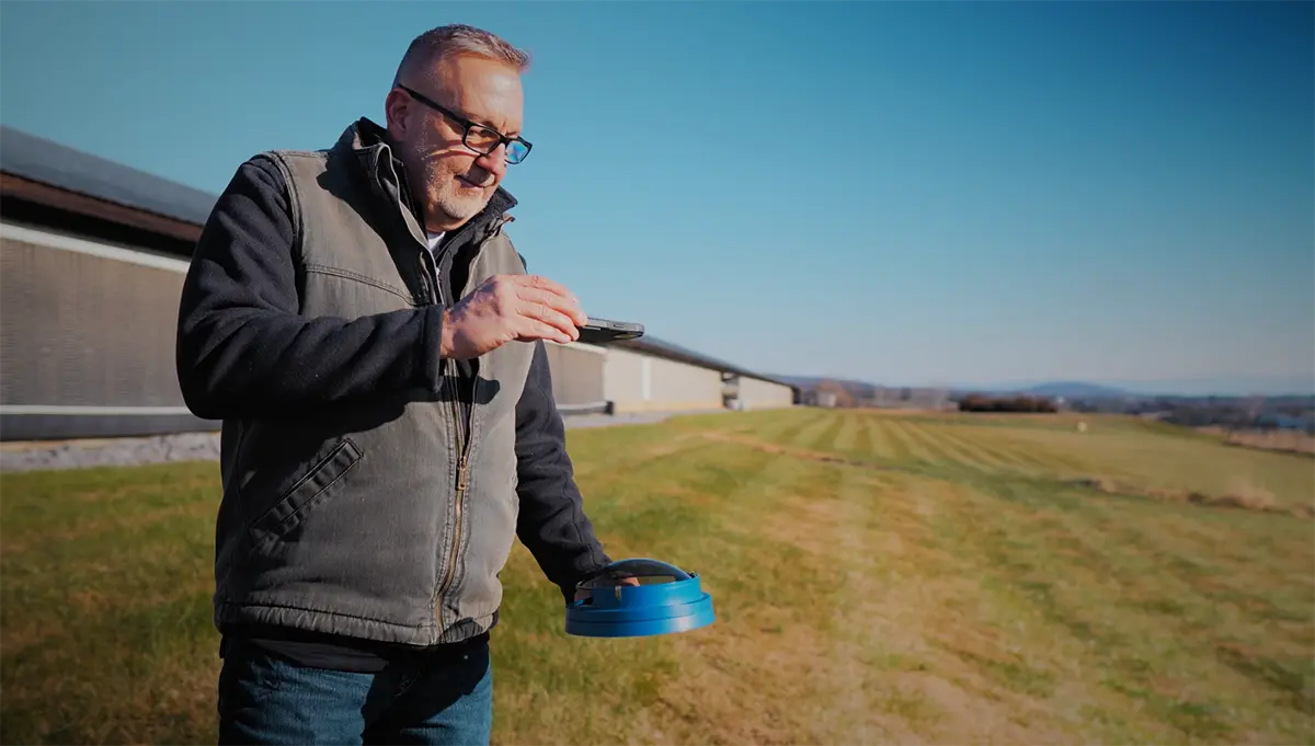 Mike Completing A Site Visit for Poultry Farm