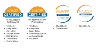 Paradise Energy NABCEP Certified Employees
