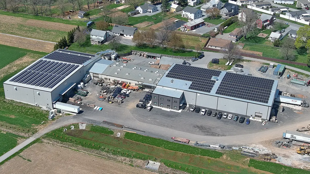 DS Machine in Leacock, PA with solar panels from Paradise Energy
